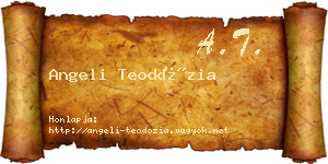 Angeli Teodózia névjegykártya